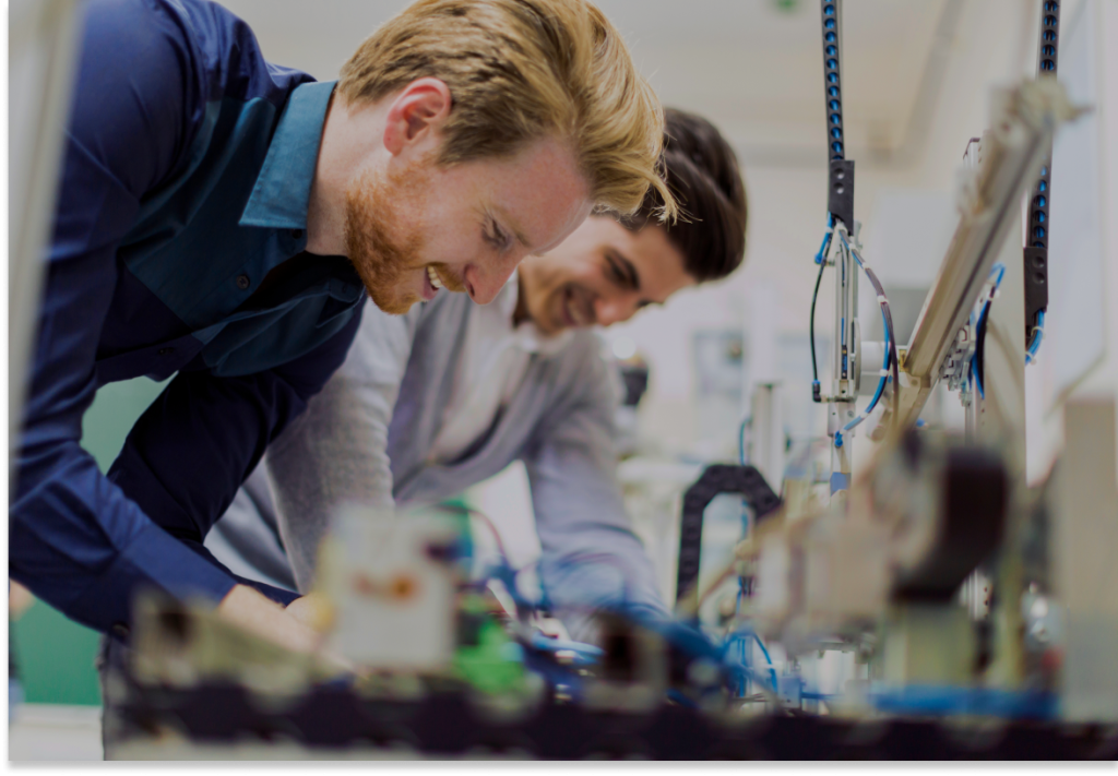 two men working on project